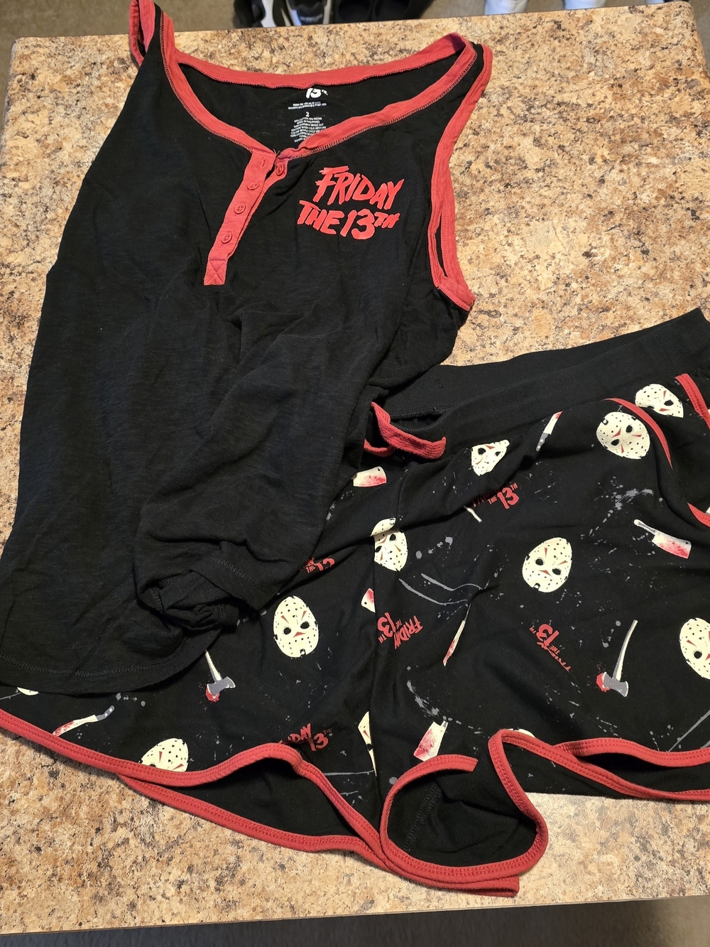 Friday the 13th Women's Black & Red Sleep Set
